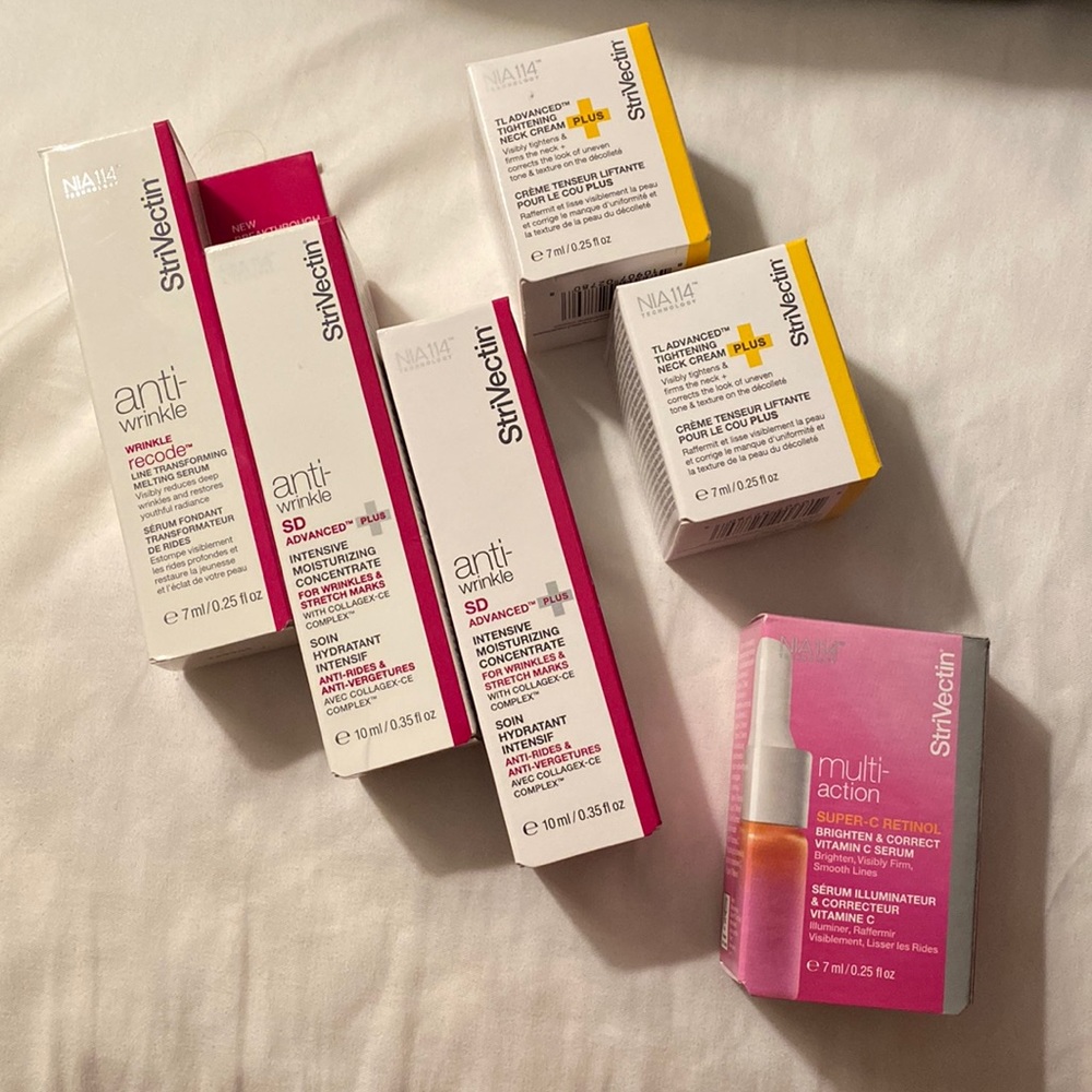 Strivectin 6 piece set: Anti - Wrinkle, Neck Cream, & Super C Retinol Se…
